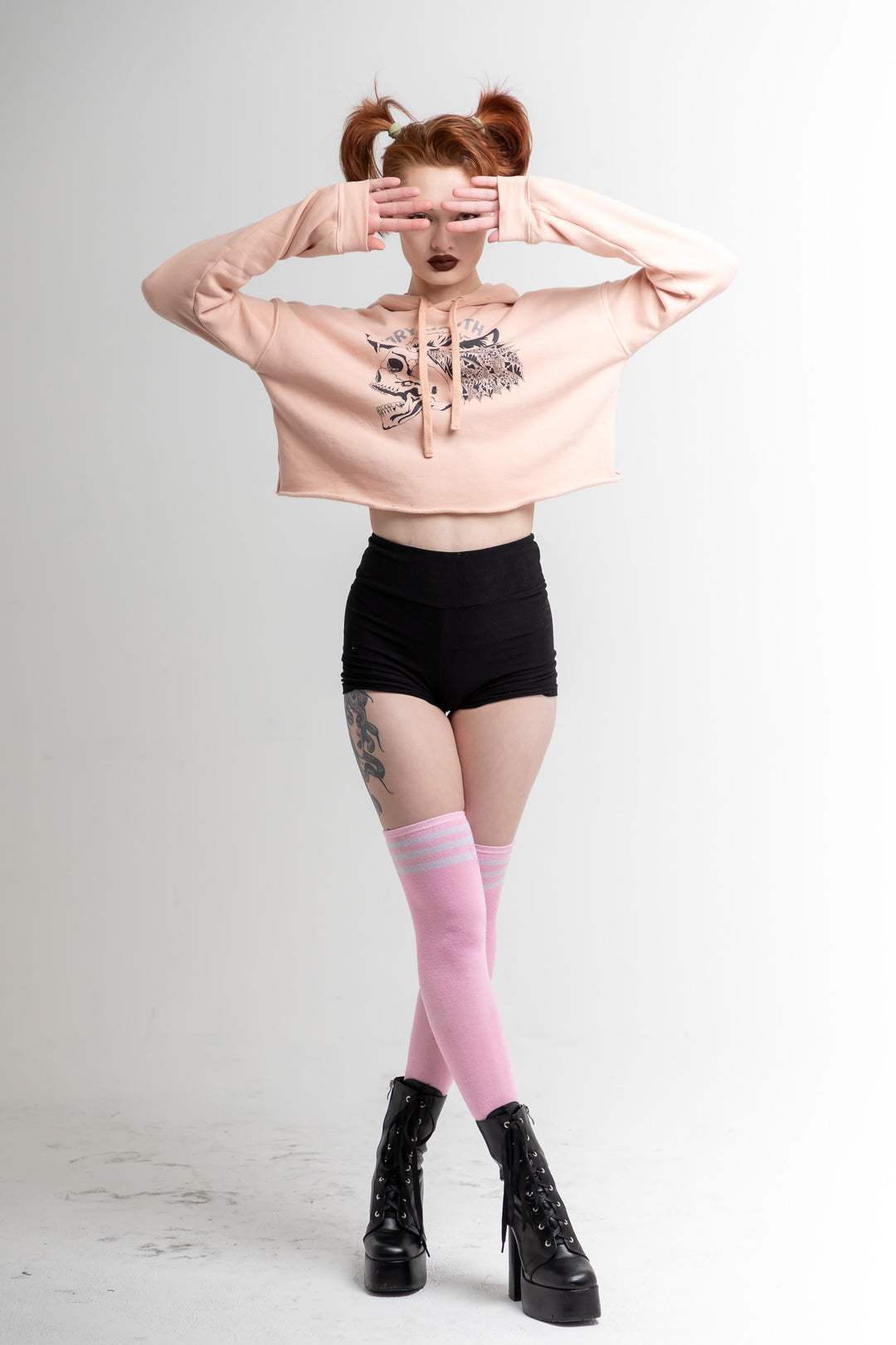 Lone Wolf Crop Hoodie